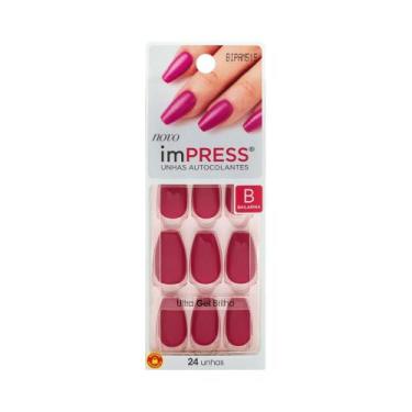 Imagem de Unhas Autocolantes Kiss Ny Impress Ruby Bailarina Bipam515br - KISS NE