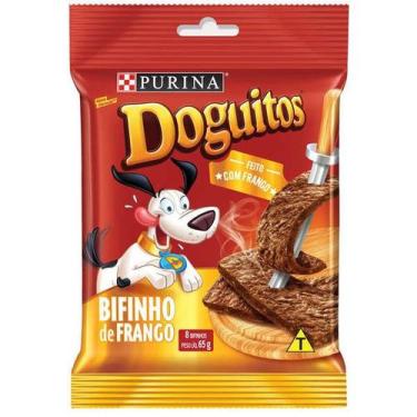 Imagem de Bifinho Doguitos Nestlé Purina para Cães Adultos Sabor Frango 65g
