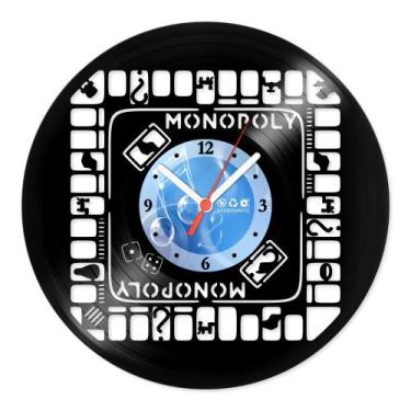 Imagem de Relógio De Parede Disco Vinil Jogos e Games - Monopólio - VJG-090 - Mo
