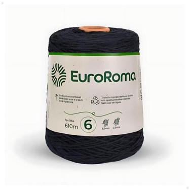 Imagem de Barbante EuroRoma Colorido N 6  600g 610m, Preto