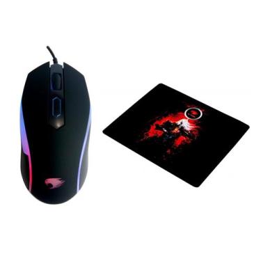 Imagem de KIT Mouse Optico Gamer Mog016+ Mousepad Mp2014bgsb - G-fire