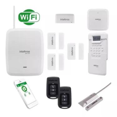 Imagem de Kit Alarme S/f Wi-fi Intelbras Amt 8000 4 Sensores Magnético