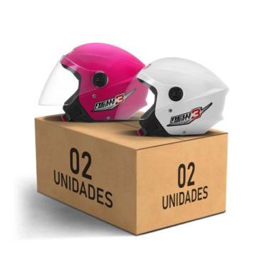 Imagem de Kit 2 Capacetes New Liberty 3 Abertos Pro Tork Moto Masculino Feminino