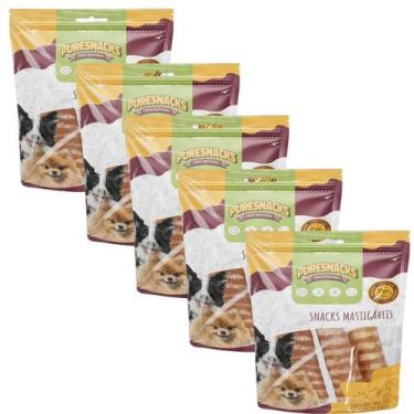 Imagem de Kit 5 Petisco Canelone Snacks 100% Natural Puresnacks