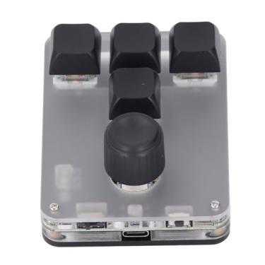 Imagem de Mini Teclado Mecânico para Jogos USB, Teclado de Programação Com Luz RGB, Conexão BT ou TIPO C, Bateria Recarregável 400mAh, Console Industrial Personalizado