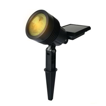 Imagem de Luminária Solar Spot Espeto de Jardim LED 7W Branco Quente 3000K