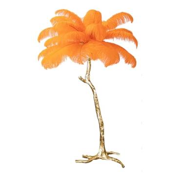 Imagem de Lâmpada de pé moderna de luxo com acabamento dourado com corpo de luz de resina, lâmpada decorativa regulável em 3 cores para quarto, escritório, 5 lâmpadas LED E14