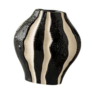 Imagem de IEUDNS Vaso de cerâmica Vaso decorativo, Arranjo de flores, Recipiente de plantas e flores Vaso hidropônico para escritório, quarto, estante de livros, casa, Vaso Curto