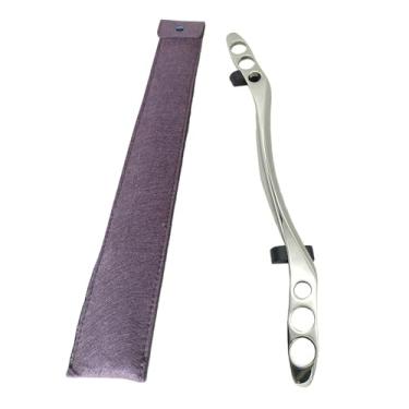 Imagem de Zialofi Ferramenta de massagem de tecido de aço inoxidável, raspagem de massagem guasha, ferramenta de massagem de raspagem gua sha para massagem corporal nas, C