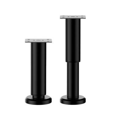 Imagem de Metal Table Legs, Coffee Table Legs, Metal Dining Table Legs, Furniture Legs With Adjustable Feet For Computer Desks/Dining Tables/Office Desks, (4ps)(Black,6cm/2.36in*25cm/9.84in)