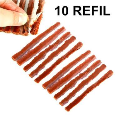 Imagem de Kit Reparo Pneu sem Camara para Carro e Moto + 20 Refil Selante Macarr