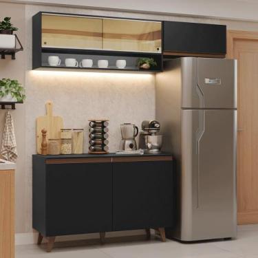 Imagem de Armário de Cozinha Compacta 190cm Reims Madesa 07, Preto