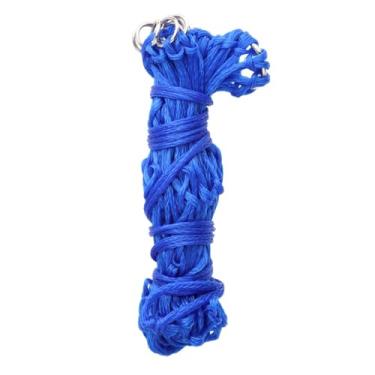 Imagem de rockible Rede de feno de alimentação lenta, bolsa de feno alimentador de cavalos, bolsa de malha pendurada para cabras, Blue 40inch