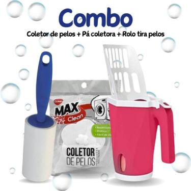 Imagem de Kit Gato Coletor de Pelos P/ Máquina de L. + Rolo Adesivo Tira Pelos +