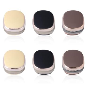 Imagem de 6 pares de alfinetes magnéticos hijab, design simples, fechos magnéticos sem alfinetes, broche magnético sem obstáculos, botões magnéticos estilosos, ímãs de cachecol multiuso para mulheres para