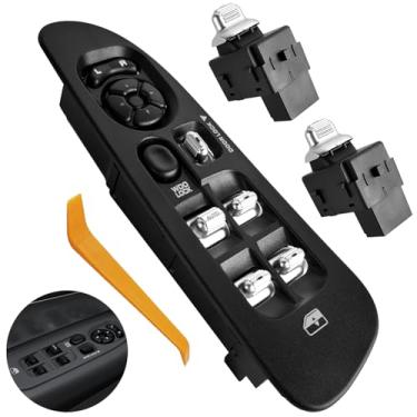 Imagem de Botão de controle do interruptor de janela mestre 56007695AC adequado para Dodge Ram 1500 2500 3500 2002-2009, 1 peça do lado do motorista e 2 peças de interruptor de janela lateral do passageiro