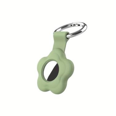 Imagem de 25°Ya Chaveiro Airtag para suporte de airtag, suporte de capa AirTag, 1 pacote com chaveiro, suporte de silicone para AirTag para bagagem, chaves, animais de estimação, bolsa infantil (verde)