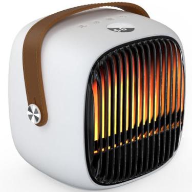 Imagem de Aquecedor Elétrico Portátil 800W - Design Clássico de Fogo