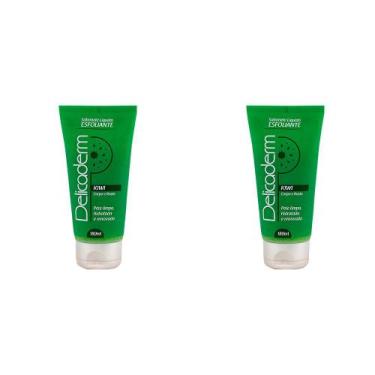Imagem de Kit 2 Und Sabonete Líquido Delicaderm Esfoliante Corpo Kiwi 180ml