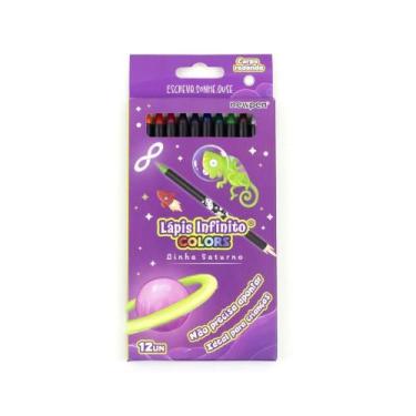Imagem de Lápis de COR Infinito Saturno 12 Cores  Não Precisa Apontar - Newpen