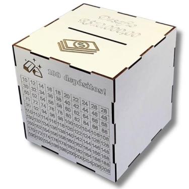 Imagem de Cofrinho Cofre Guardar Dinheiro Caixa 10mil Original - Mdf Store