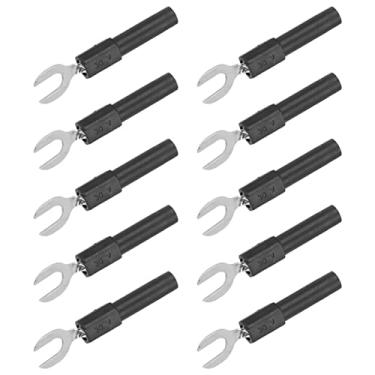 Imagem de 30VAC-60VDC, 10pcs Brass Fork Spade Wire Conectores, J.20016, Com PVC, Conectividade Forte, Resultados de Medição Precisos para Equipamentos Eletrônicos, Máquinas Industriais