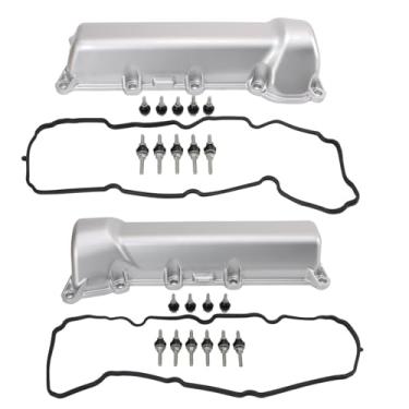 Imagem de TRQ Conjunto de tampa de válvula margem esquerda e direita compatível com Dodge Dakota Durango 2007-2011 Nitro Ram 1500 2007-2010 Jeep Commander Grand Cherokee 2007-2012 Liberty