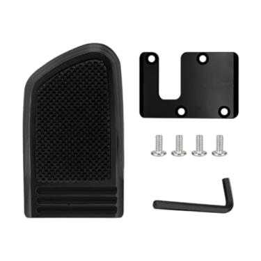 Imagem de UGPLM Conjunto de extensores de metal do pedal do freio de motocicleta Substituição de conjunto de acessórios de pilotos de baixo padrão Softail Fácil, Preto