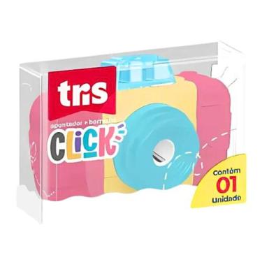 Imagem de Apontador com Depósito + Borracha Click Câmera - Tris