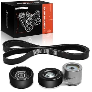 Imagem de A-Premium Kit de transmissão de correia serpentina do motor compatível com carros Chevrolet e GMC - Astro 1987-1989, C1500, C2500, C3500, G10, G20, G30, G1500, G2500, G3500, K1500, K2500, K3500
