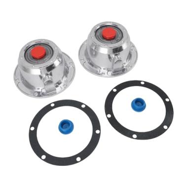 Imagem de Capas Cubos do Trailer Com Plugues de Borracha e Junta 3434195 6 Orifícios do Parafuso Eixo de Alumínio do Eixo de Alumínio Caps Substituição para Spicer M10HK124 M10HK182