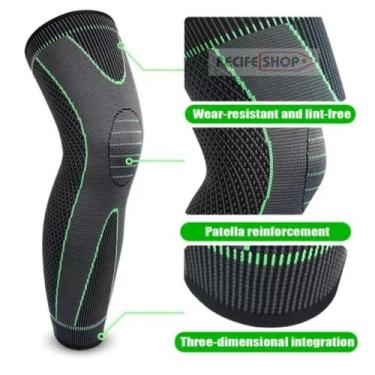 Imagem de Joelheira Compressão Meia Ortopédica Par Recuperação Proteção Conforto