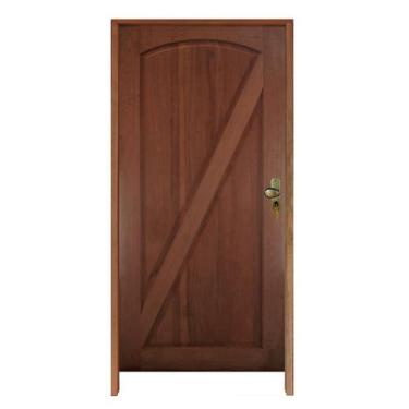 Imagem de Porta Madri Angelim 82 X 2.10 Batente 14 CM Fechadura Externa Lado Esq