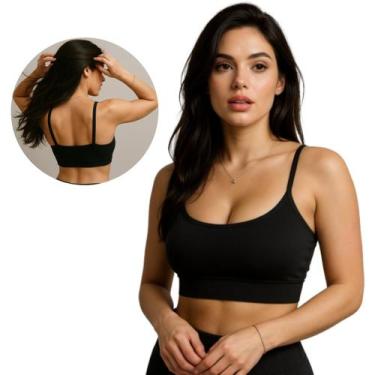 Imagem de Top Fitness Corrida Bojo Removível Compressão Envio Rápido - ALZ Moda