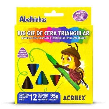 Imagem de Big Giz Triangular com 12 cores Acrilex
