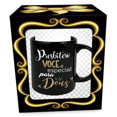 Imagem de Caneca Evangélica Preta Sortida 320mL - Cerâmica Regina