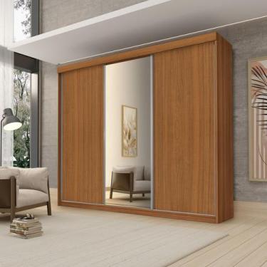 Imagem de Roupeiro Casal Luxo Florença 100% Mdf 3 Portas de Correr 5 Gavetas Tri
