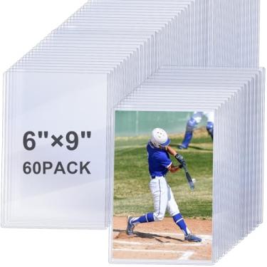 Imagem de Lincia 30 Pcs 6 x 9 Inch Hard Plastic Card Sleeves Jumbo Photocard Holder PVC Clear Card Protectors for Game Trading Sports Cards Collecting Storing Display Supplies (60 Pcs)