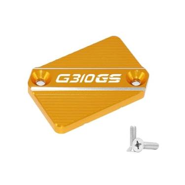 Imagem de Acc-Creativity Tampa do reservatório de fluido de freio dianteiro de alumínio para motocicleta, tampa do reservatório do cilindro mestre compatível com BMW G310GS G310R 2017-2018 (G310GS, dourado)