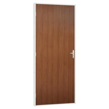 Imagem de Porta De Madeira Mogno Com Batente De Aço Evidence 73x215 R120 Abertura Direita Branco