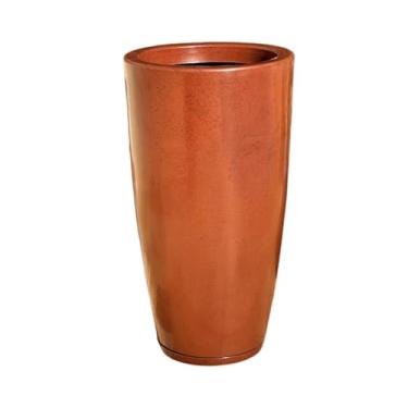 Imagem de Vaso Grande Polietileno Para Plantas Marmorizado Brilhante Vietnamita N3 (Marrom)