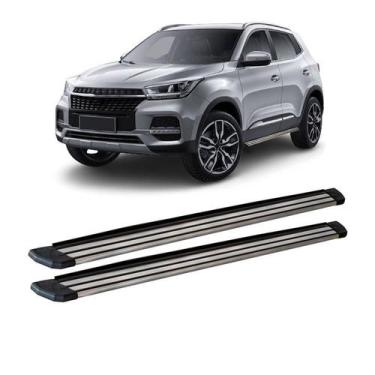 Imagem de Estribo Tiggo 5X 2019 2020 2021 2022 Grafite Aluminio Slim - CCF