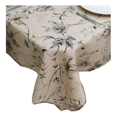 Imagem de Toalha de Mesa Quadrada 8 Lugares em Tecido Linhão Estampado 2,20m x 2