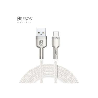 Imagem de Cabo Smartphone Hrebos Cb251c Tipo C 100w 3.1a Trançado