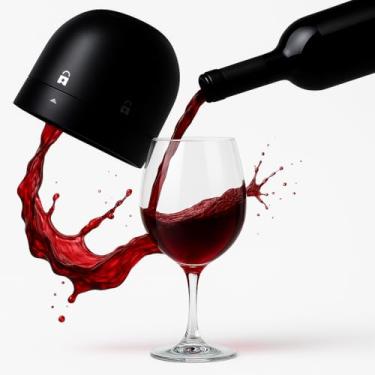 Imagem de Tampa Preservadora Hermética Á Vácuo Rolha Para Garrafa de Vinho Champanhe e Espumantes...