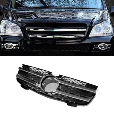 Imagem de Grade de para-choque de carro tiras decorativas kit de corpo de grade de corrida grade de para-choque dianteiro estilo OE para GL class X164 2007-2009