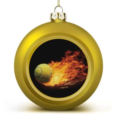 Imagem de Bolas de Natal, decorações de Natal, festivais, fotos de tênis, estampadas, bolas penduradas para árvores de Natal, decoração de festa de Natal