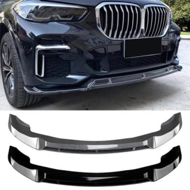 Imagem de Protetor de tampa frontal para para-choque dianteiro compatível com X5 G05 M Sport 2019-2022 Kit de carroceria acessórios para carro (aparência de fibra de carbono)