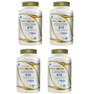 Imagem de Kit Com 4 Coenzima Q10 100% Pura (Co-Q10 Ubiquinona) 60cáps 100mg Flora Nativa