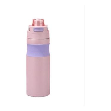 Imagem de Garrafa Térmica Inox 600ml Fashion Tampa Com Alça E Trava - Sem marca,